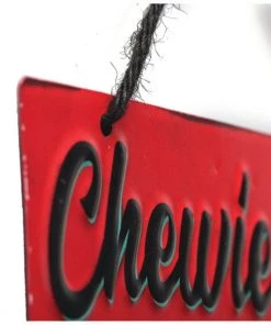 Open Road Brands Chewie We're Home Star Wars Linked Hanging Metal Sign Disney