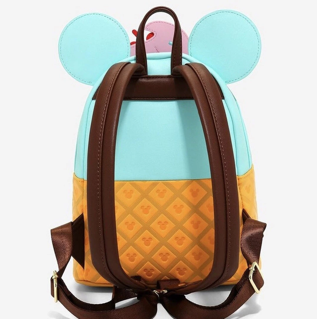 Loungefly Disney Mickey And Minnie Mouse Sweet Ice Cream Mini Backpack 5 Loungefly Disney Mickey And Minnie Mouse Sweet Ice Cream Mini Backpack