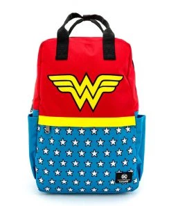 DC Wonder Woman Vintage Nylon Square Backpack Loungefly