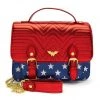 Loungefly DC Comics Wonder Woman Red White & Blue Gold Chain Crossbody Bag