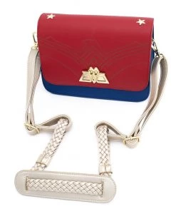 Loungefly Wonder Woman Swivel Lock Lasso Strap Crossbody Bag