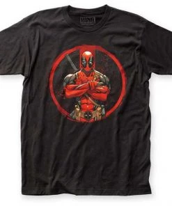 Impact Marvel Deadpool Arms Crossed Adult Fitted T-shirt