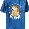 T-Line T-shirts Doge Wow Heather Blue Men's T-shirt