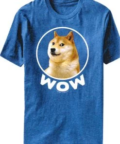 T-Line T-shirts Doge Wow Heather Blue Men's T-shirt