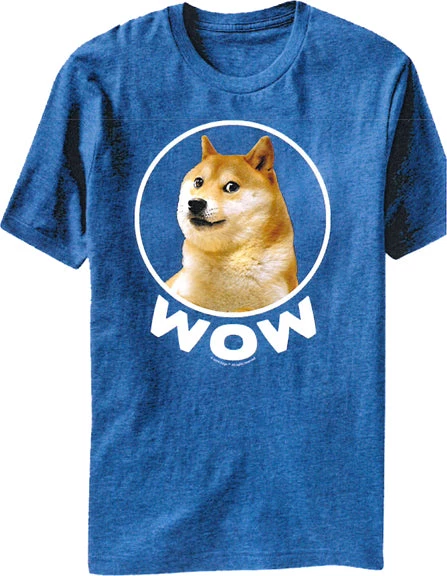 T-Line T-shirts Doge Wow Heather Blue Men's T-shirt 3 T-Line T-shirts Doge Wow Heather Blue Men's T-shirt