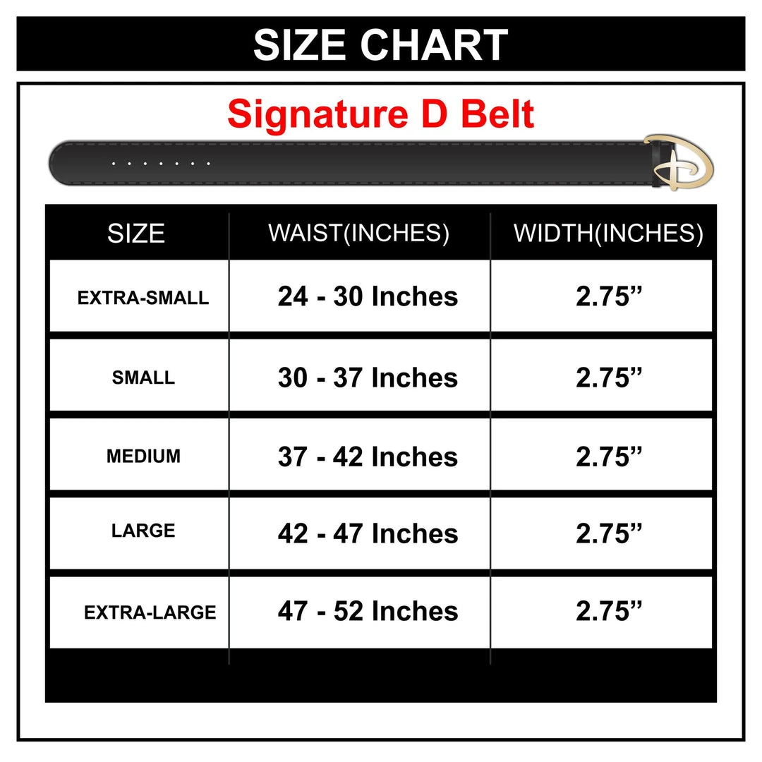 Buckle-Down Disney Signature Gold D Logo Enamel Cast Buckle Black Belt 6 Buckle-Down Disney Signature Gold D Logo Enamel Cast Buckle Black Belt