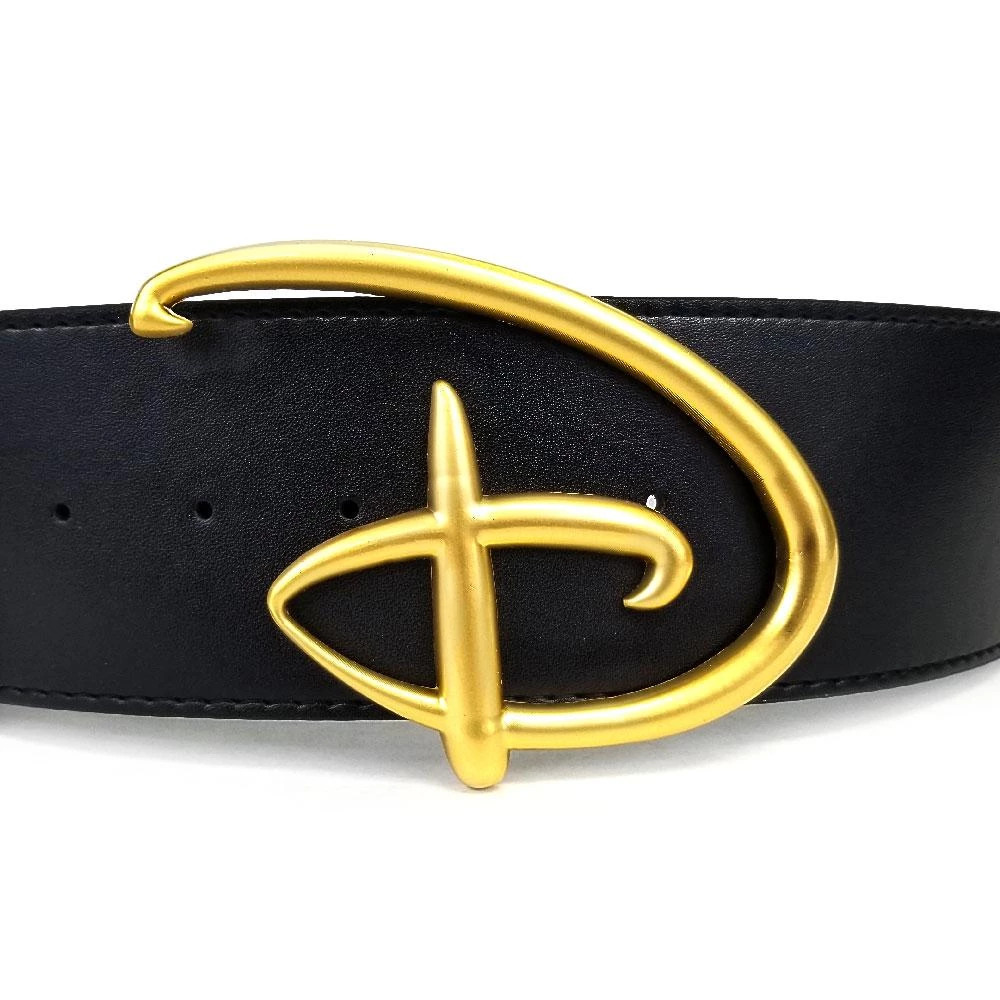 Buckle-Down Disney Signature Gold D Logo Enamel Cast Buckle Black Belt 4 Buckle-Down Disney Signature Gold D Logo Enamel Cast Buckle Black Belt