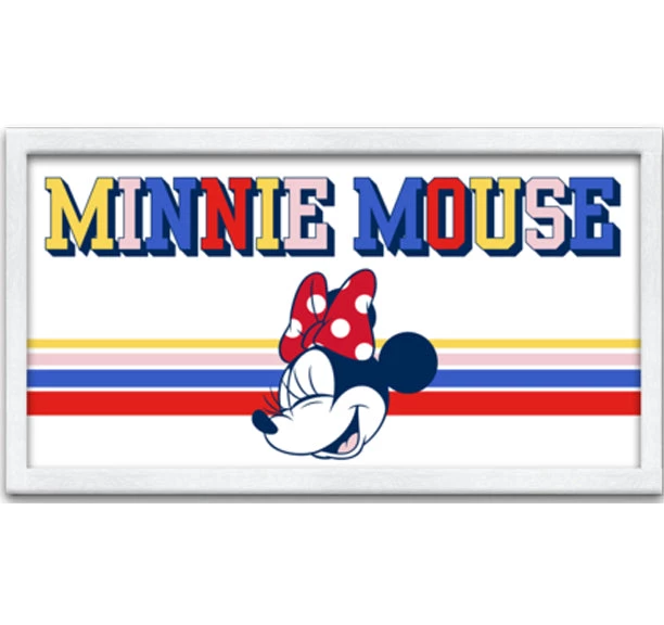 Silver Buffalo Disney Minnie Mouse Sporty Stripe 10" X 18" Framed Wall Art 3 Silver Buffalo Disney Minnie Mouse Sporty Stripe 10" X 18" Framed Wall Art