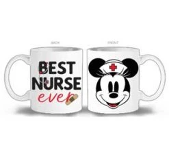 Silver Buffalo Disney Minnie Mouse Best Nurse Ever 20oz Ceramic Mug