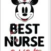 Silver Buffalo Disney Minnie Mouse- Minnie Mouse Best Nurse Ever 5"x 7" Wood Box Sign
