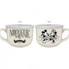 Silver Buffalo Disney Mickey & Minnie Mouse So Sweet 24oz Ceramic Soup Mug W Lid