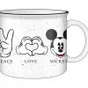 Silver Buffalo Disney -Peace Love Mickey 20oz Ceramic Camper Mug