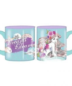Silver Buffalo Disney Princess Ariel Sketch Watercolor Pearlescent Ceramic Mug