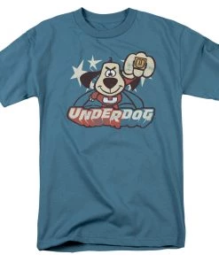 Trevco Underdog Flying Logo Adult Fitted T-Shirt Movies