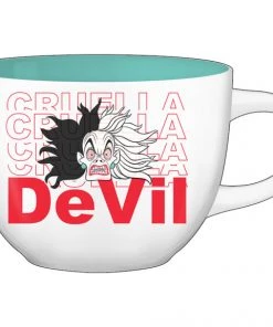 Silver Buffalo Disney Villains Multi Name Face 24oz Ceramic Soup Mug