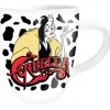 Silver Buffalo Disney Villains Cruella Vain Vile Spots Jumbo Curved 25oz Ceramic Mug