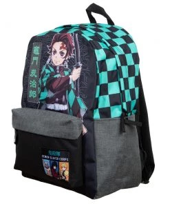 Bioworld Demon Slayer Checker Print Backpack