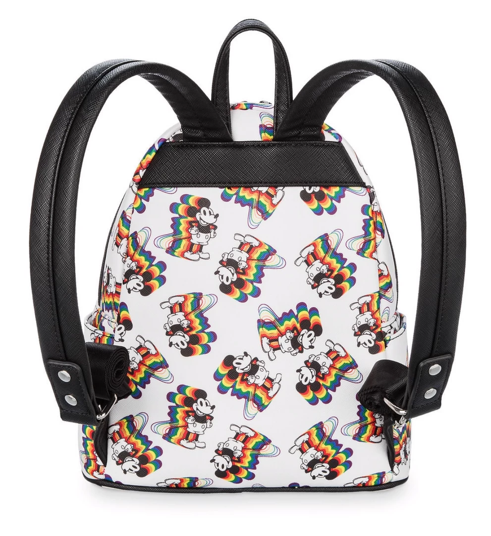 Disney Mickey Mouse Rainbow Mini Backpack By Loungefly 4 Disney Mickey Mouse Rainbow Mini Backpack By Loungefly