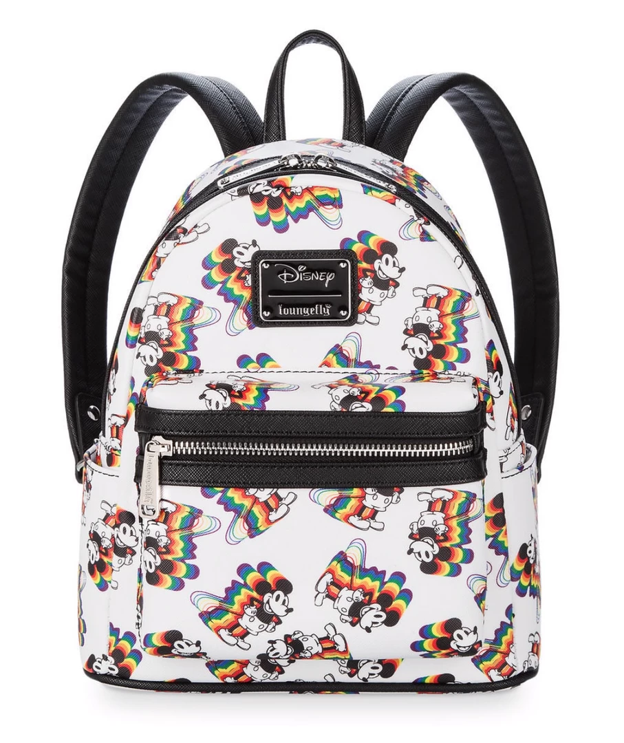 Disney Mickey Mouse Rainbow Mini Backpack By Loungefly 3 Disney Mickey Mouse Rainbow Mini Backpack By Loungefly