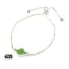 Body Vibe Disney Star Wars Yoda Head Gem Bolo Silver Plated Bracelet