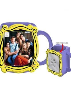 Silver Buffalo Friends Group In Frame Ceramic 3D Sculpted Mug