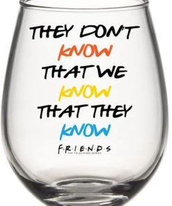 Silver Buffalo Friends - They Dont Know 20oz Stemless Glass Boxed