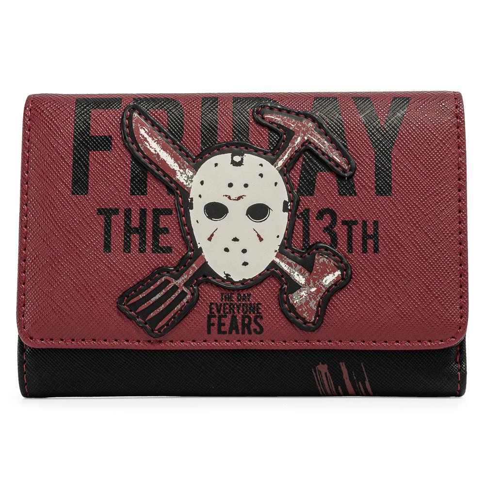 Loungefly Friday The 13TH Jason Mask Trifold Wallet 4 Loungefly Friday The 13TH Jason Mask Trifold Wallet