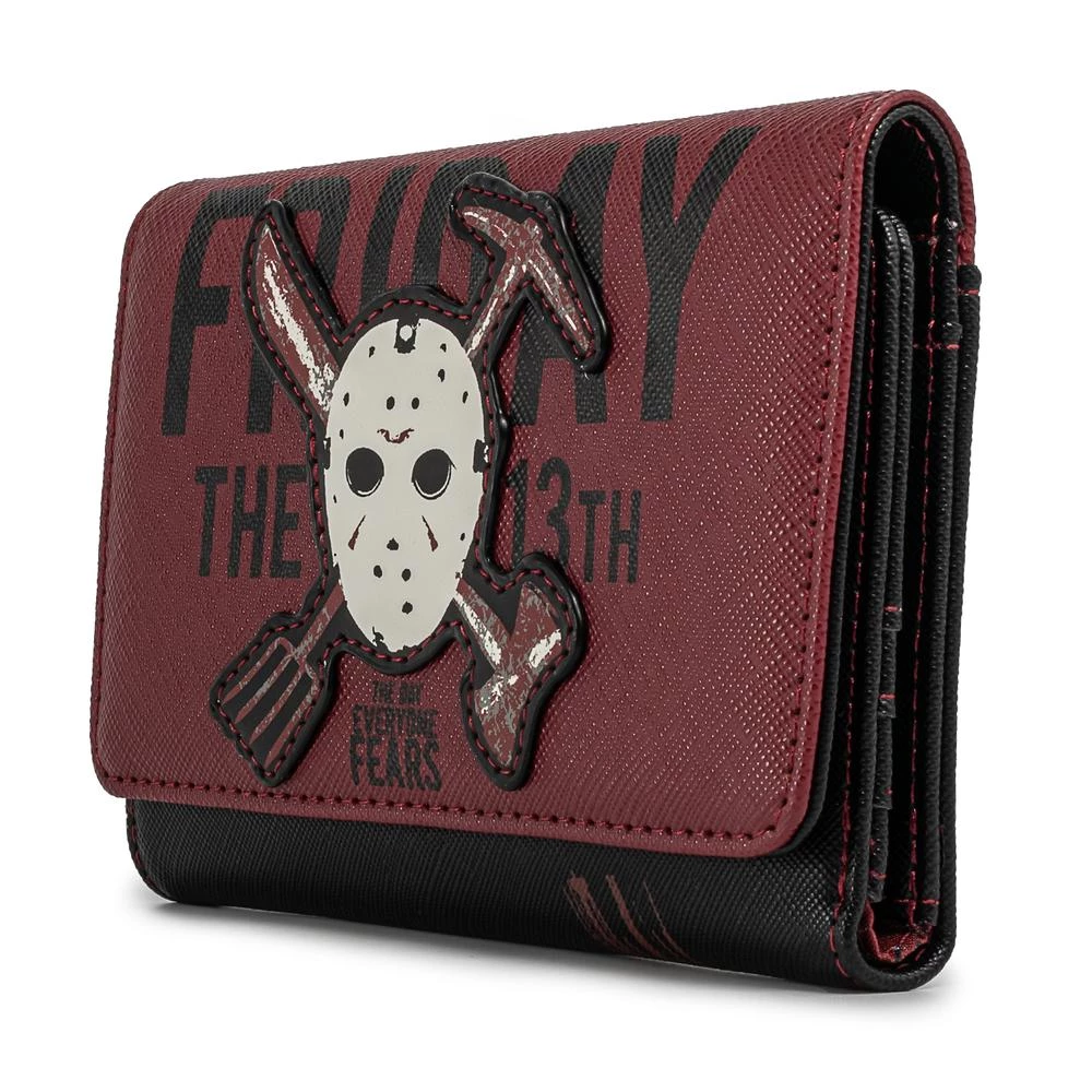 Loungefly Friday The 13TH Jason Mask Trifold Wallet 3 Loungefly Friday The 13TH Jason Mask Trifold Wallet