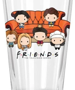 Silver Buffalo Friends Chibi At Central Perk Boxed 16oz Pint Glass