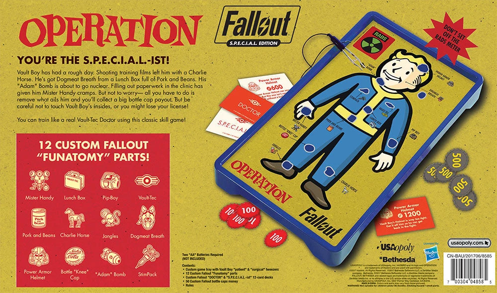 USAopoly Video Games Fallout S.P.E.C.I.A.L. Edition OPERATION Game 5 USAopoly Video Games Fallout S.P.E.C.I.A.L. Edition OPERATION Game
