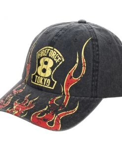 Bioworld Fire Force Distressed Bust Print Hat