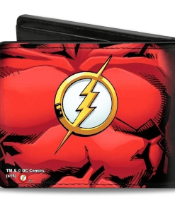 Buckle-Down DC Comics Flash Chest Logo Bi Fold Men's Wallet