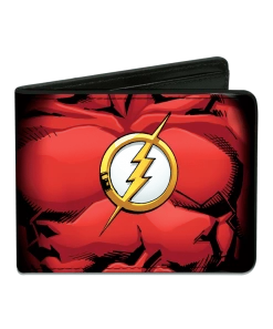Buckle-Down DC Comics Flash Chest Logo Bi Fold Men's Wallet