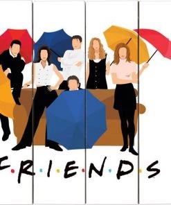 Spoontiques Friends Group Multicolor Wood Sign