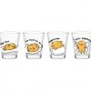 Silver Buffalo Gudetama Egg Styles 4PC Shot Glass Sets Color Glass Houseware
