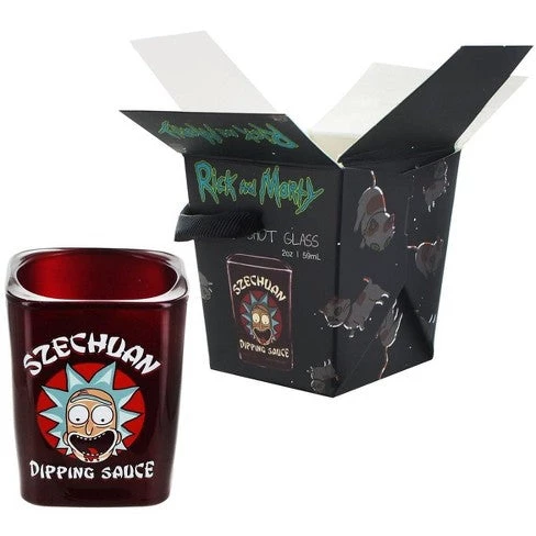 JUST FUNKY Rick And Morty Szechuan Dipping Sauce Shot Glass 3 JUST FUNKY Rick And Morty Szechuan Dipping Sauce Shot Glass