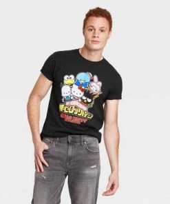 Bioworld My Hero Academia Sanrio Mashup Short Sleeve T-Shirt - Black