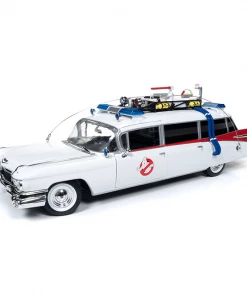 Autoworld Movies Ghostbusters Cadillac Ambulance ECTO-1 1959 Cadillac 1:18 Scale Die Cast Car
