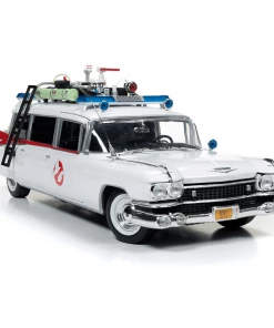 Autoworld Movies Ghostbusters Cadillac Ambulance ECTO-1 1959 Cadillac 1:18 Scale Die Cast Car