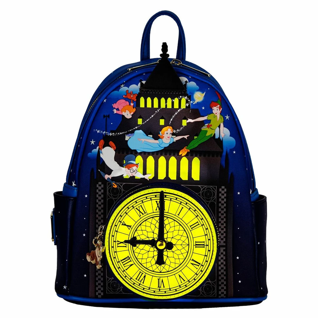 Loungefly Disney Peter Pan Glow Clock Mini Backpack 4 Loungefly Disney Peter Pan Glow Clock Mini Backpack