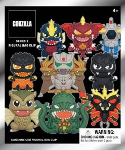 Monogram 3D Figural Foam Bag Clip Godzilla Series 2 Mystery Box 24 Movies