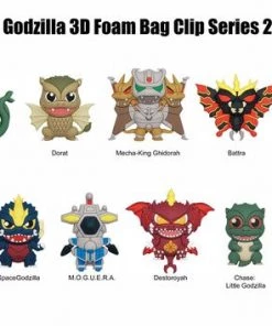 Monogram 3D Figural Foam Bag Clip Godzilla Series 2 Mystery Box 24 Movies
