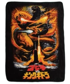 Bioworld Godzilla Vs King Ghidorah Fleece Blanket