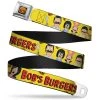 Buckle-Down Bob's Burgers Bob’s Burgers Belcher Family Group Full Color Black/Yellow Seatbelt Buckle Belt