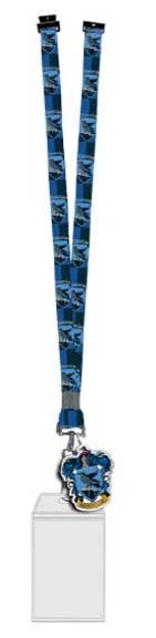 Silver Buffalo Movies Harry Potter Revenclaw Pattern Lanyard W/ Badge Holder & Rubber Charm