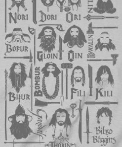 Trevco The Hobbit-The Company Short Sleeve Adult T-shirt Movies