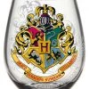 Silver Buffalo Harry Potter Hogwarts Crest Shadow 20oz Stemless Class Boxed