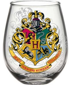 Silver Buffalo Harry Potter Hogwarts Crest Shadow 20oz Stemless Class Boxed