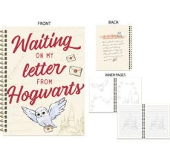 Silver Buffalo Harry Potter Waiting On My Letter From Hogwarts 6" X 8" Hard Cover Spiral Journal Movies