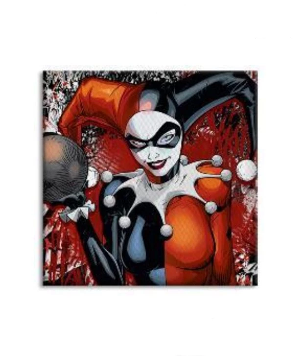 Silver Buffalo Harley Quinn Black Red And White 12'' X 12'' Canvas Wall Art 3 Silver Buffalo Harley Quinn Black Red And White 12'' X 12'' Canvas Wall Art